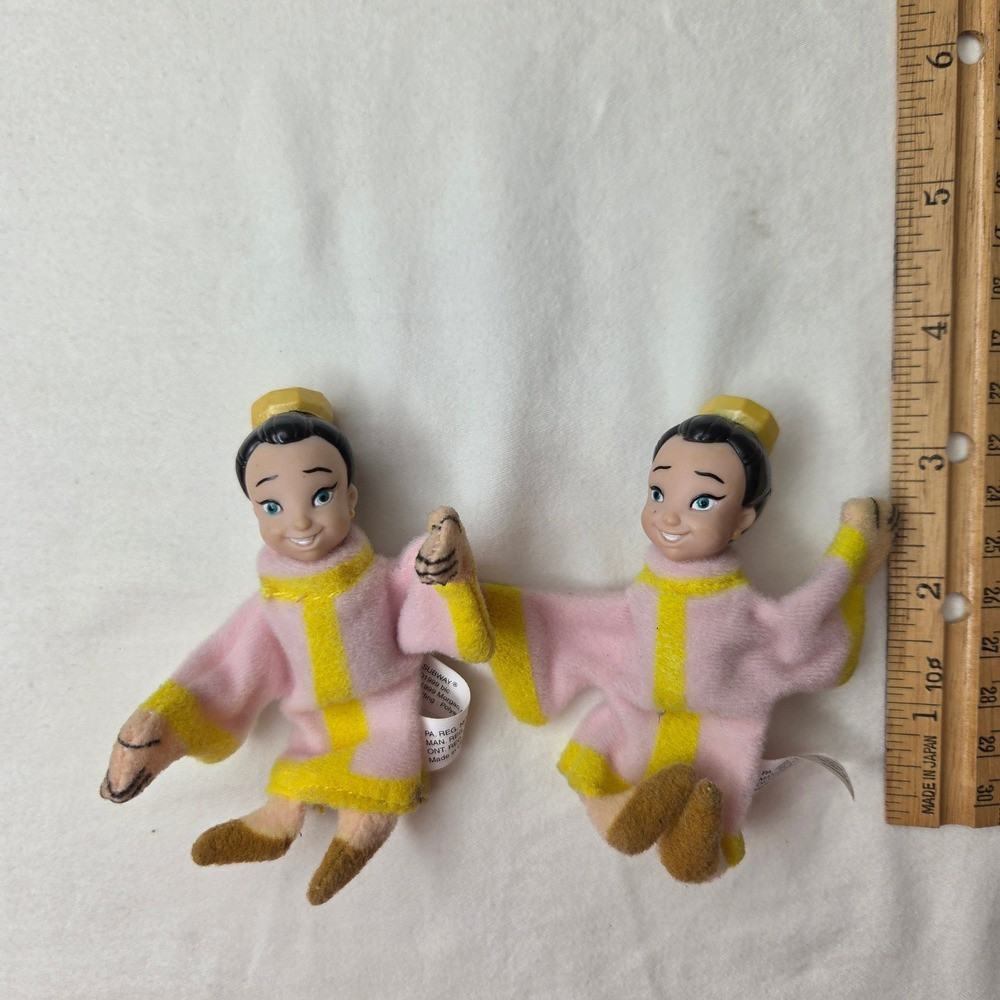 Vtg 1999 Subway The King and I Princess Ying Plush Finger Puppet Lot of 2 4"